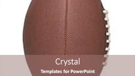  Presentation with college football - Cool new slide deck with side view isolated on white backdrop and a coral colored foreground