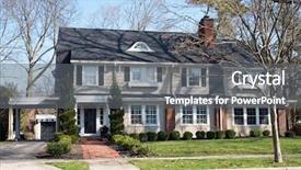  Presentation with urban - Slide set featuring american colonies - large urban home background and a gray colored foreground