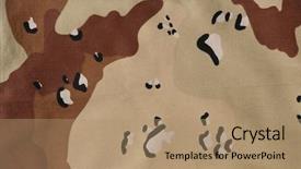  Presentation with military pattern - Slide deck having american desert battle dress uniform background and a coral colored foreground