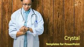 Presentation with generation and african american culture - Cool new presentation theme with american doctor woman wearing medical backdrop and a  colored foreground