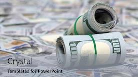  Presentation with roll - Cool new presentation with american-dollars-in-roll backdrop and a light gray colored foreground