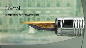  Presentation with american history - Theme having american economy history - close up shot of pen background and a mint green colored foreground