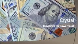  Presentation with american history - PPT layouts consisting of american economy history - money background background and a  colored foreground