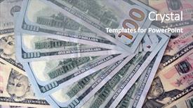  Presentation with money - Presentation theme with american economy history - money background background and a  colored foreground