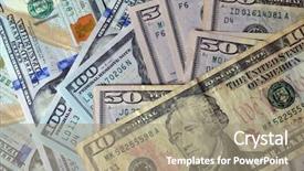  Presentation with money - Cool new presentation with american economy history - money background backdrop and a  colored foreground