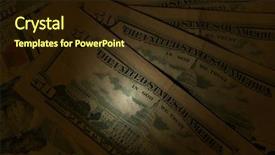  Presentation with money - Presentation theme having american economy history - money background background and a  colored foreground