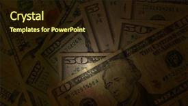  Presentation with money - Colorful theme enhanced with american economy history - money background backdrop and a  colored foreground