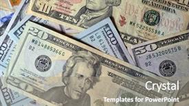  Presentation with money - Colorful PPT theme enhanced with american economy history - money background backdrop and a  colored foreground