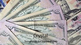  Presentation with money - Amazing PPT theme having american economy history - money background backdrop and a  colored foreground