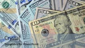  Presentation with money - PPT theme consisting of american economy history - money background background and a light blue colored foreground