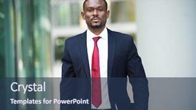  Presentation with agenda - PPT layouts having american enterprise - portrait of a businessman holding background and a ocean colored foreground