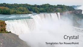  Presentation with falls - Slide deck with american falls from niagara falls background and a  colored foreground