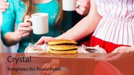  Presentation with fast food - PPT theme enhanced with american fast food diner background and a red colored foreground