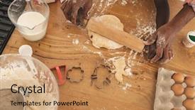  Presentation with social isolation - Cool new slide deck with american father and son rolling backdrop and a coral colored foreground