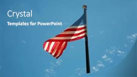  Presentation with american flag waving - Slide set enhanced with american-flag-american-flag-waving background and a teal colored foreground