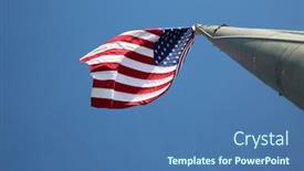  Presentation with waves red - Slide deck with american-flag-an-american-flag background and a ocean colored foreground