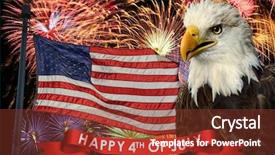  Presentation with american flag - Cool new presentation design with american flag and bald eagle backdrop and a tawny brown colored foreground