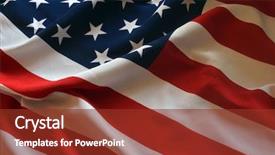  Presentation with american flag - Presentation theme having american flag as a patriotic background and a tawny brown colored foreground