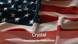  Presentation with constitution - Presentation theme featuring american flag background background and a tawny brown colored foreground
