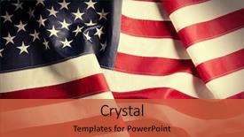  Presentation with united states flag - Amazing slide deck having american flag background backdrop and a red colored foreground