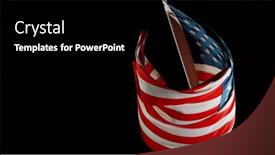  Presentation with america flag - Cool new theme with american-flag-blowing backdrop and a black colored foreground
