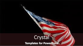  Presentation with america flag - PPT layouts enhanced with american-flag-blowing background and a wine colored foreground