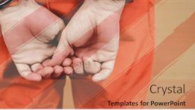  Presentation with judiciary - Slide set with american-flag-design-stripes-against background and a coral colored foreground