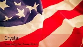  Presentation with american flag - Slide set having american flag filtered image processed background and a crimson colored foreground