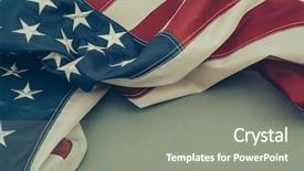  Presentation with american flag - Beautiful PPT layouts featuring american flag filtered image processed backdrop and a gray colored foreground