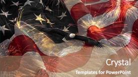  Presentation with eagle flying - PPT layouts enhanced with american flag flying bald eagle background and a coral colored foreground