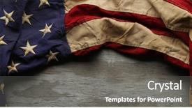  Presentation with veteran - Theme with american flag for memorial day background and a gray colored foreground