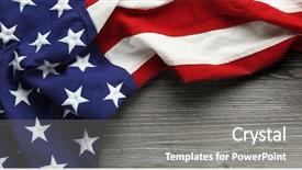  Presentation with veteran - Slide deck featuring american flag for memorial day background and a  colored foreground