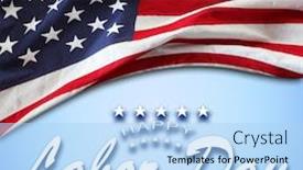  Presentation with labor - PPT theme featuring american-flag-happy-labor-day background and a light blue colored foreground