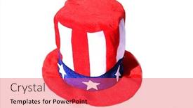  Presentation with 4th july - Cool new presentation design with american-flag-hat-usa-flag backdrop and a red colored foreground