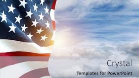  Presentation with dark blue sky stars - Slide deck consisting of american-flag-in-blue-sky background and a light blue colored foreground