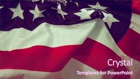  Presentation with american flag - Colorful slide deck enhanced with american flag in water filtered backdrop and a violet colored foreground