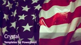  Presentation with free american flag - Colorful PPT theme enhanced with american flag in water filtered backdrop and a wine colored foreground