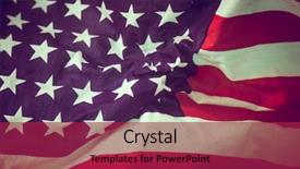  Presentation with american flag - Slide set consisting of american flag in water filtered background and a violet colored foreground