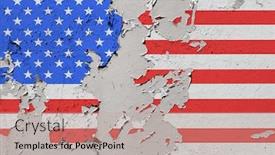  Presentation with wall paint - Beautiful theme featuring american-flag-on-an-old backdrop and a coral colored foreground
