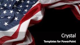  Presentation with american flag - Presentation design with american flag on black background background and a black colored foreground