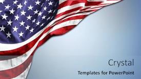  Presentation with american flag - Slides enhanced with american-flag-on-blue-background background and a light blue colored foreground