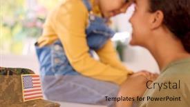  Presentation with american flag - Theme enhanced with american-flag-on-cap background and a coral colored foreground