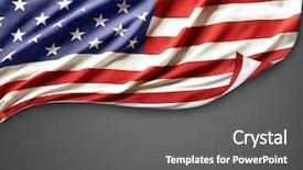  Presentation with american flag - Presentation with american flag on dark background background and a gray colored foreground