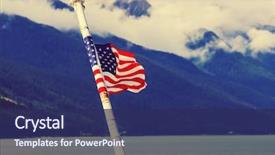  Presentation with boat - PPT layouts enhanced with american flag on the boat background and a  colored foreground