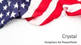  Presentation with plain - Slide set featuring american flag on white background background and a white colored foreground