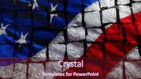  Presentation with free american flag - Presentation design consisting of american flag overlayed on stone background and a tawny brown colored foreground