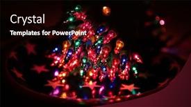  Presentation with red blue yellow - Audience pleasing slide deck consisting of american-flag-with-colored-lights backdrop and a black colored foreground