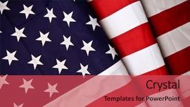  Presentation with american flag - Presentation theme enhanced with american flag background and a red colored foreground