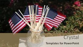  Presentation with red white blue - Presentation theme consisting of american-flags-a-jar-filled background and a coral colored foreground