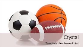  Presentation with american football - PPT theme having american football a soccer ball background and a soft green colored foreground